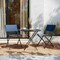 Flash Furniture Brazos Folding Chairs w/Navy Flex Comfort Material Backs and Seats and Black Metal Frames, 2PK TLH-SC-097-NV-02-GG - alternate 1
